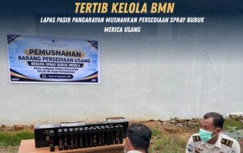 Tertib Kelola BMN, Lapas Pasir Pangarayan Musnahkan Persediaan Spray Bubuk Merica Usang