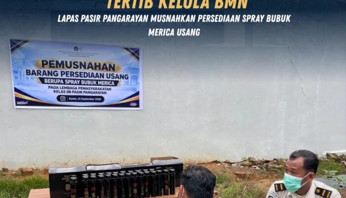 Tertib Kelola BMN, Lapas Pasir Pangarayan Musnahkan Persediaan Spray Bubuk Merica Usang