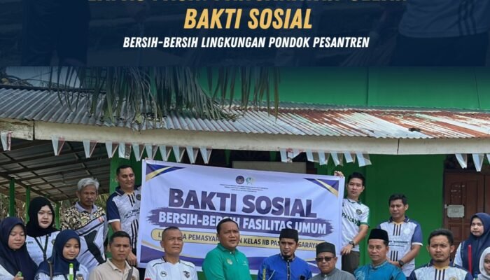 Lapas Pasir Pangarayan Gelar Bakti Sosial Bersih-Bersih Lingkungan Pondok Pesantren