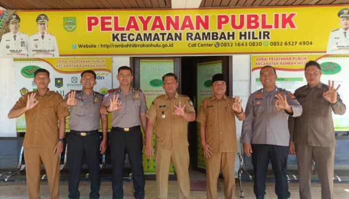 Polsek Rambah Hilir Perkuat Koordinasi Lintas Sektor Jaga Kamtibmas