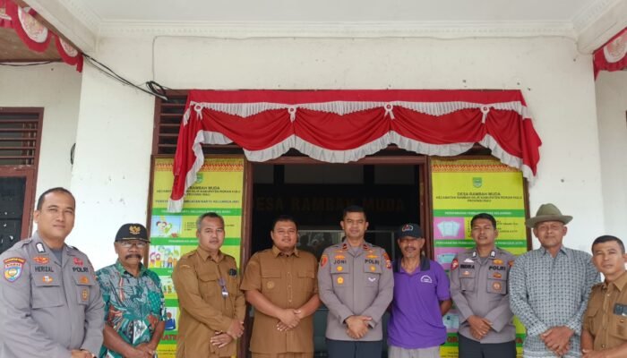 Polsek Rambah Hilir Perkuat Koordinasi dengan Pemdes Rambah Muda, Dorong Deteksi Dini Kamtibmas